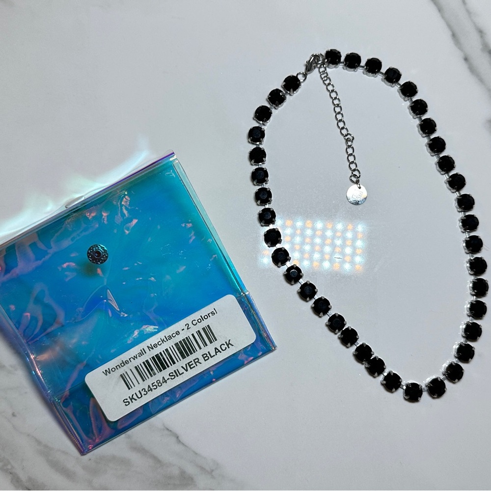 By Alexa Rae BB Lila Express Yourself Necklace-Black and Silver Necklace